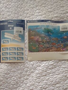 First Powered Flight & Pacific Coral Reef Fish Stamps